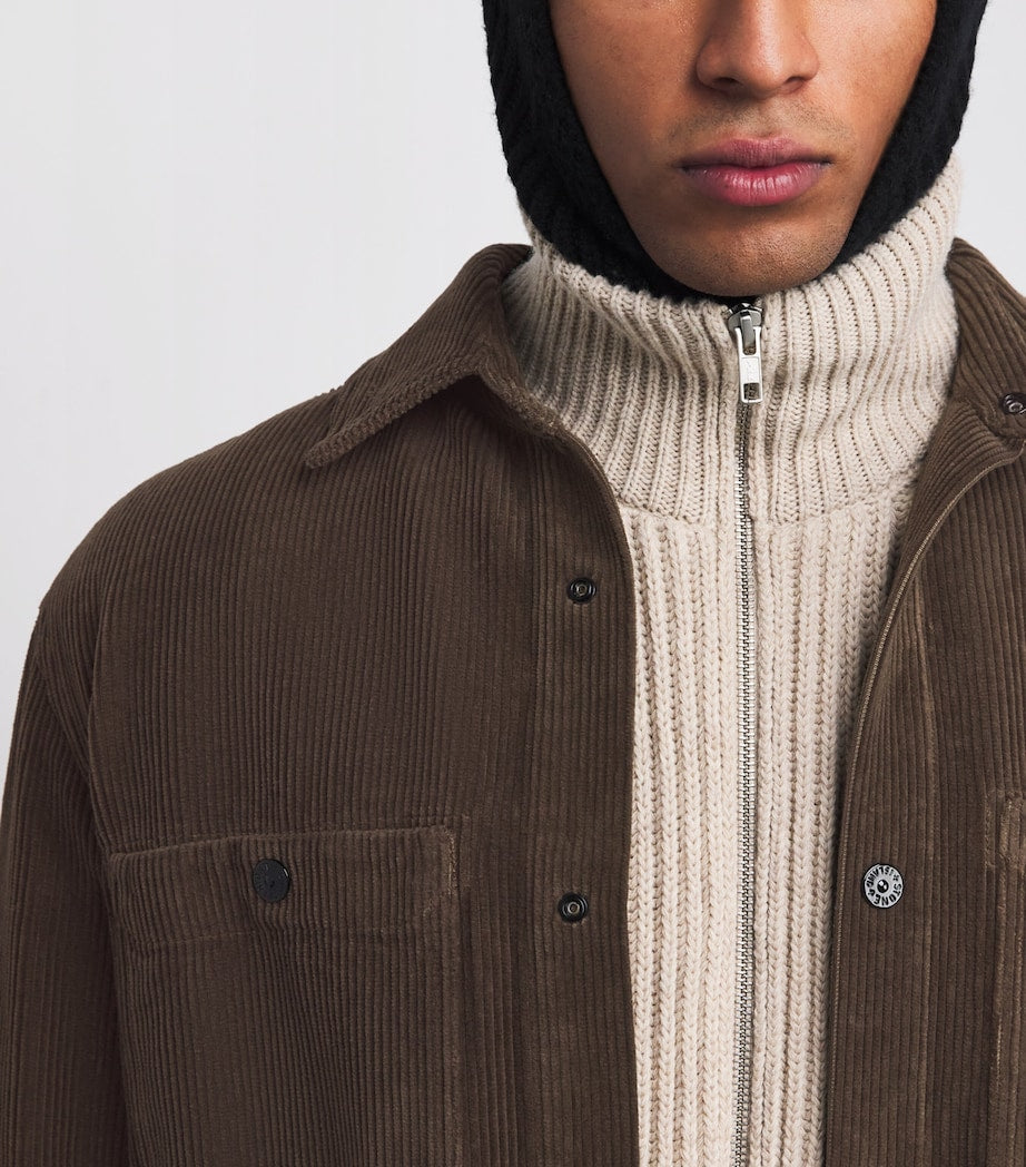 Green Organic Cotton Corduroy Overshirt