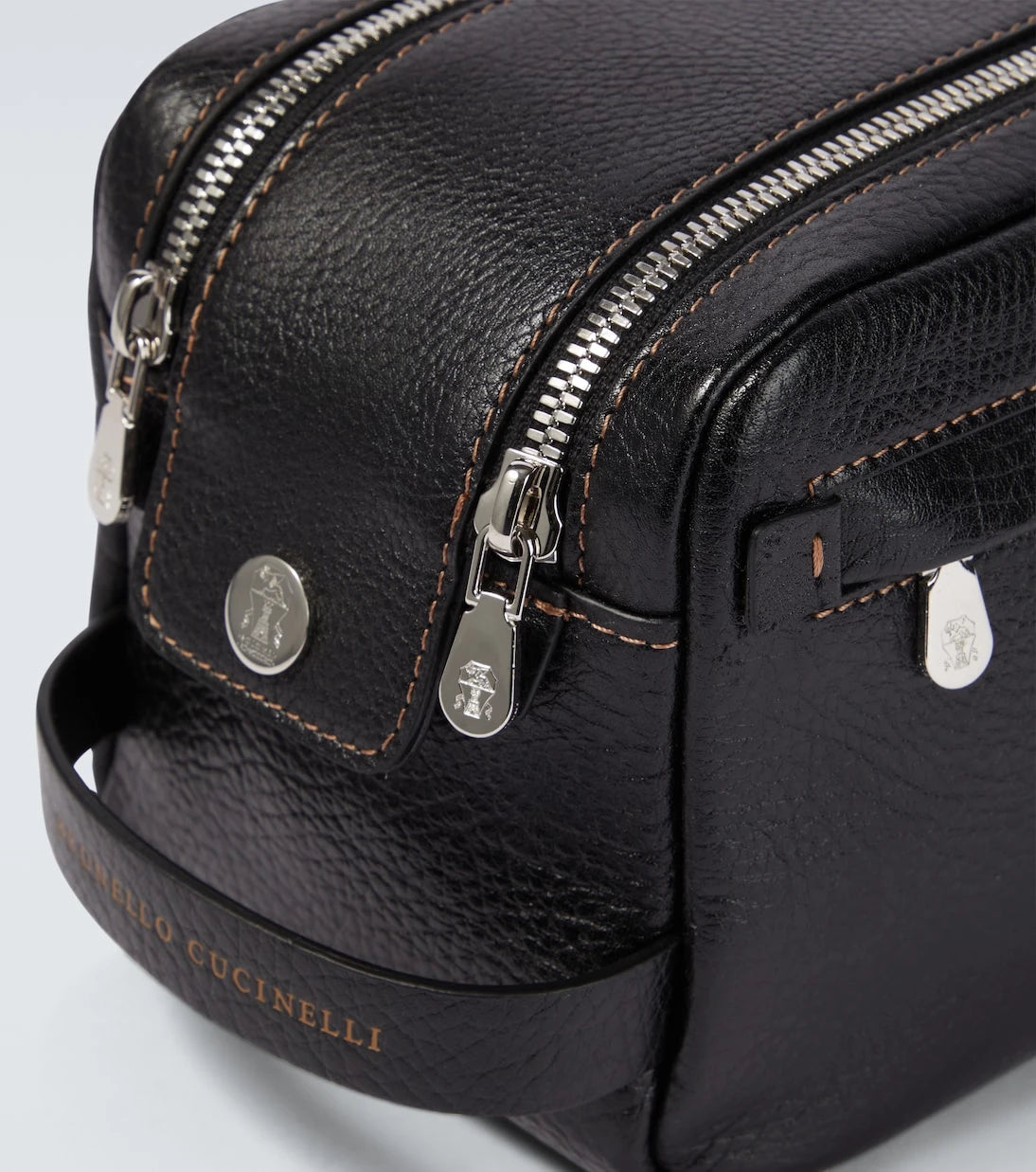 Brunello Cucinelli - Leather toiletry bag