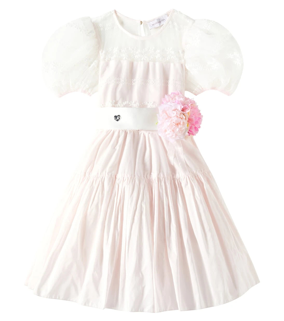 Monnalisa - Amore taffeta dress