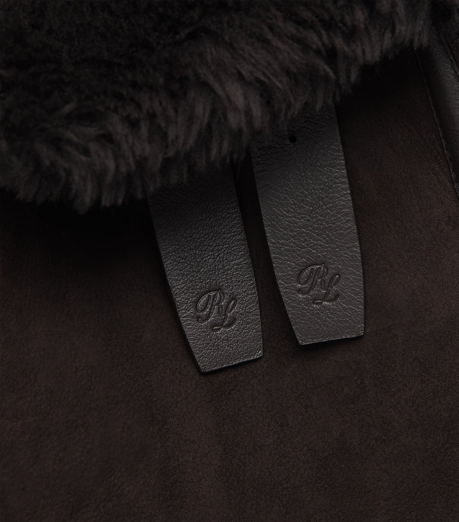 Brown Sheepskin Aviator Jacket