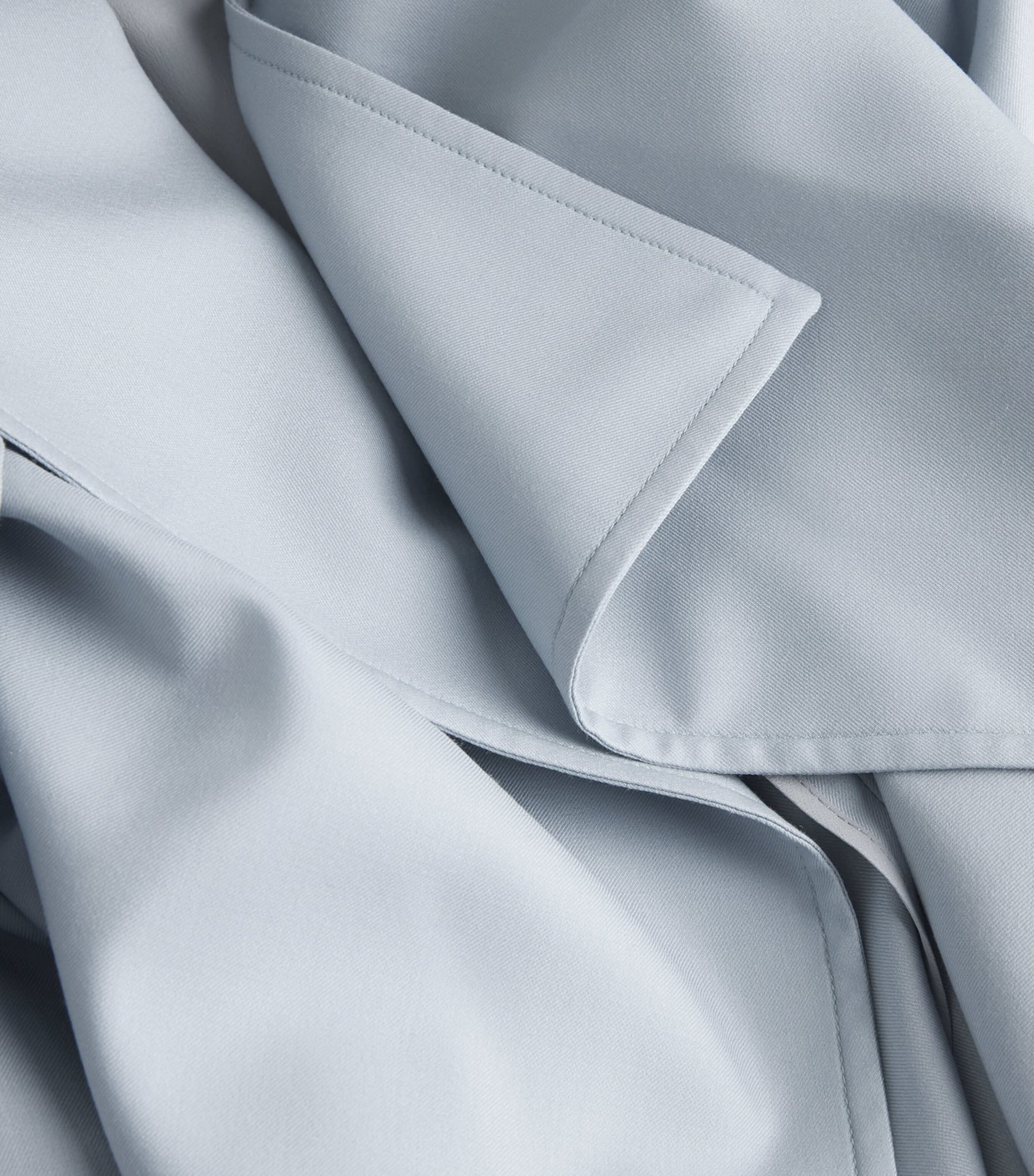 Blue Kid Cashmere Belted Trench Coat