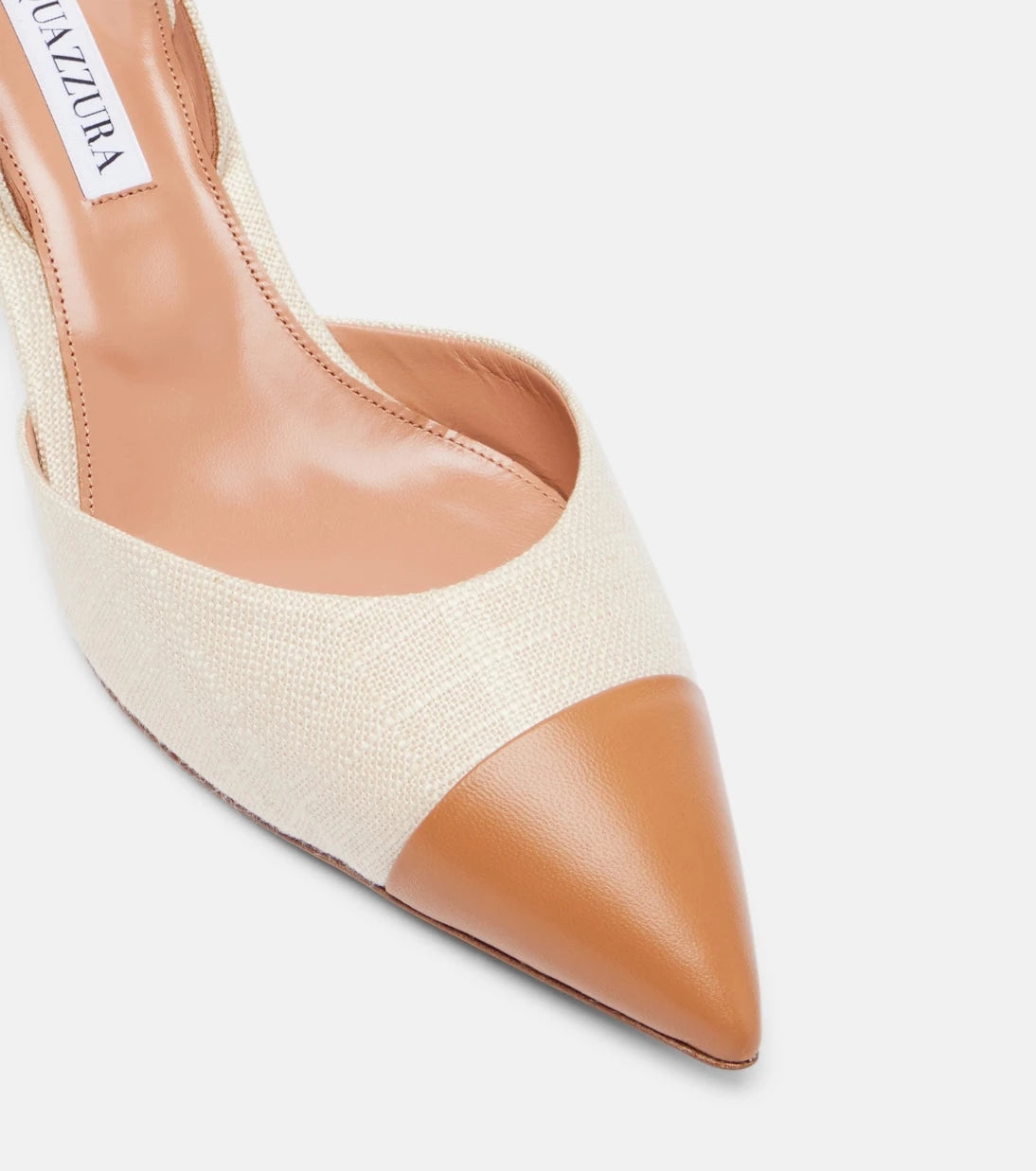 Aquazzura - Milanese 50 leather slingback pumps