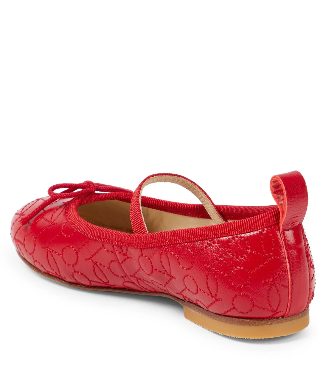 Bonpoint - Embroidered leather ballet flats