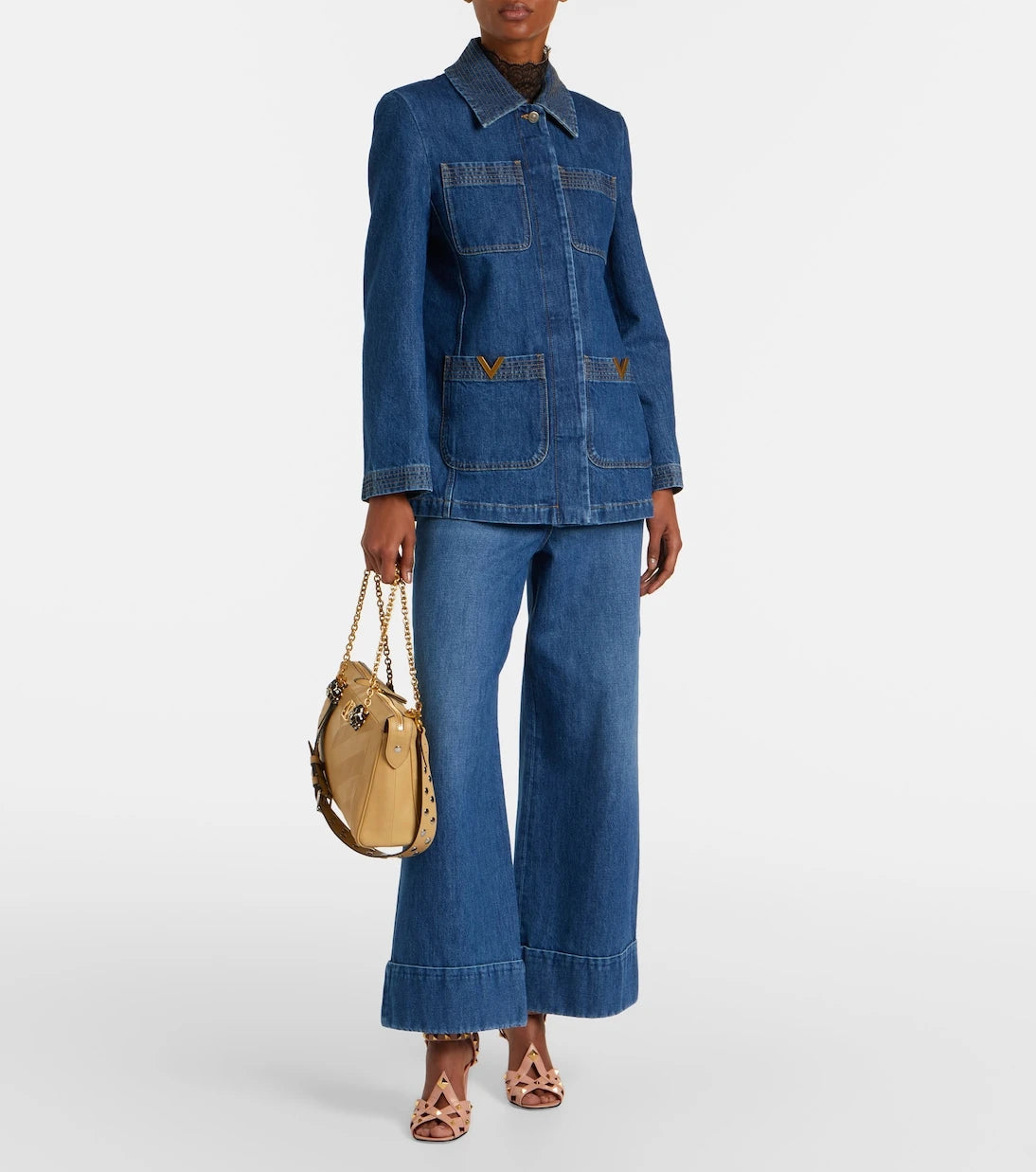 Valentino Garavani - Panthea VLogo leather shoulder bag