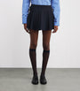 Sandro Paris Blue Pleated Mini Skirt