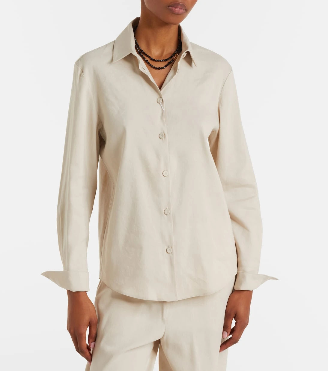 Max Mara - Badesse linen-blend shirt