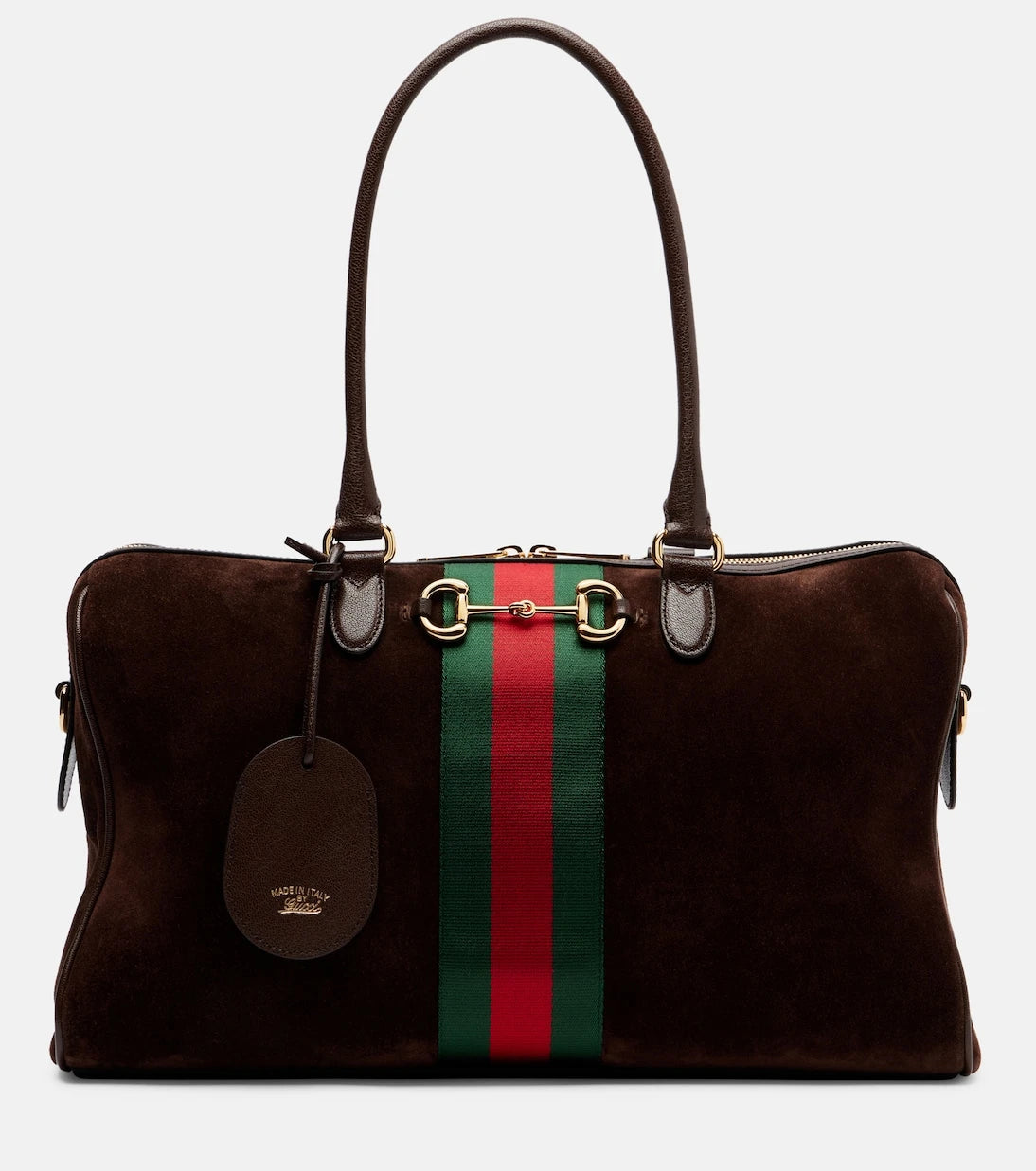 Gucci - Gucci Borsetto Large suede duffel bag