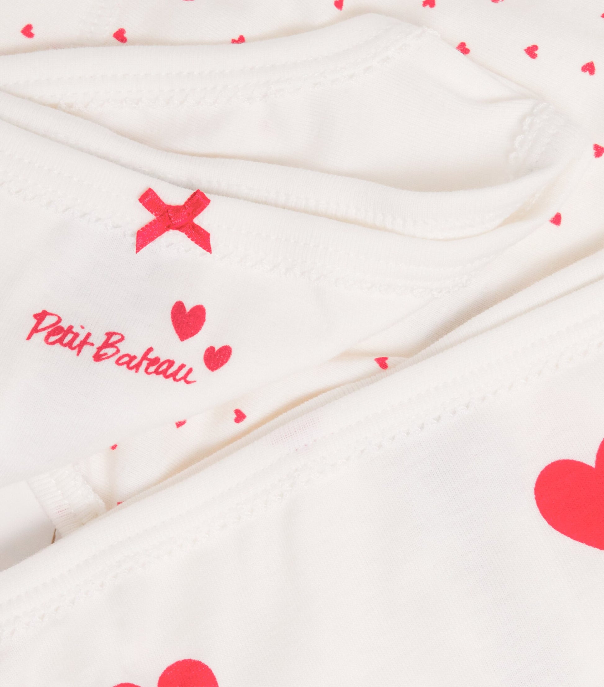 Petit Bateau Set of 3 Cotton Heart Knickers (4-12 Years)