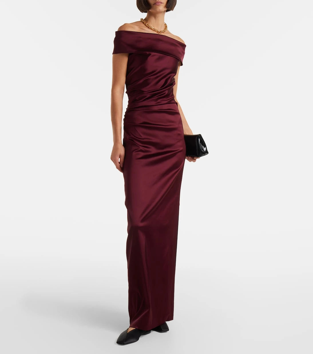 Max Mara - Opaco off-shoulder maxi dress