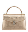 Gold Serpenti Forever Top-Handle Bag