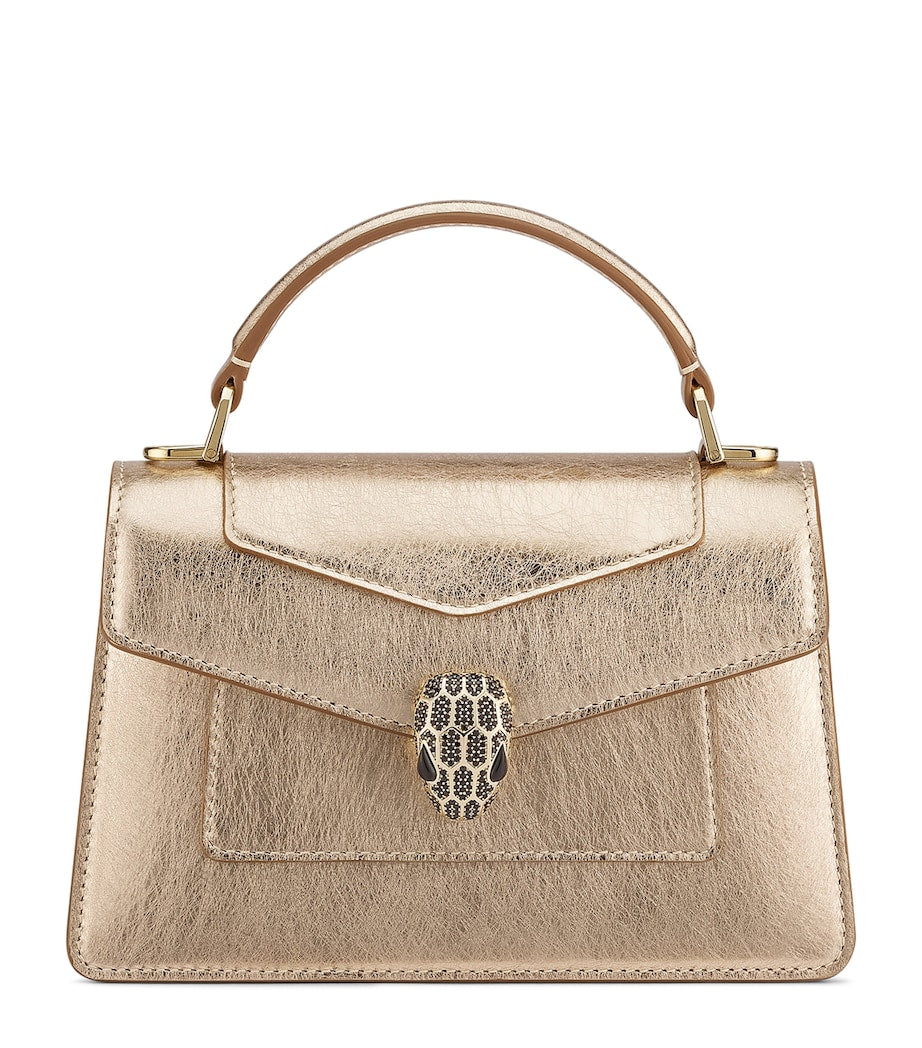 Gold Serpenti Forever Top-Handle Bag
