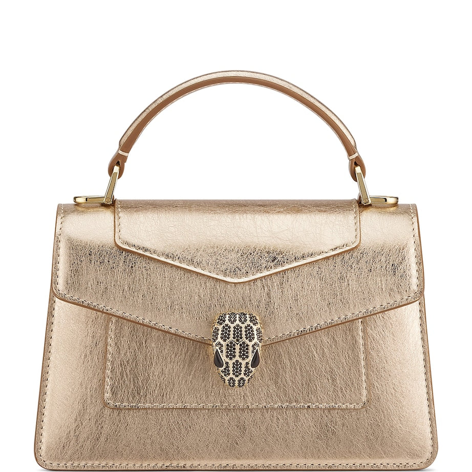 Bvlgari Gold Serpenti Forever Top-Handle Bag