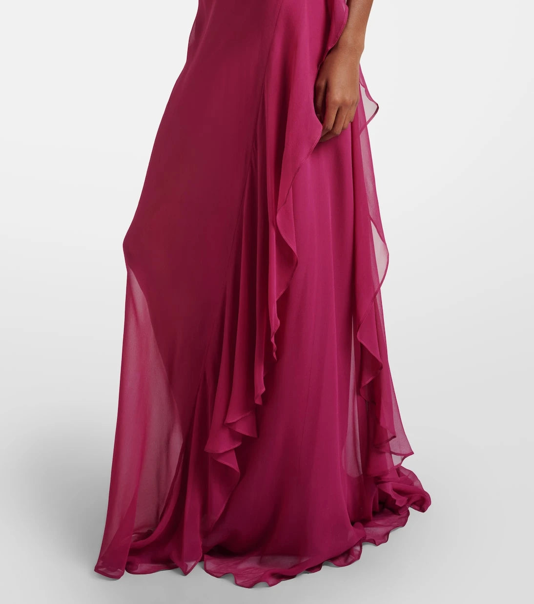 The Sei - One-shoulder ruffled silk gown