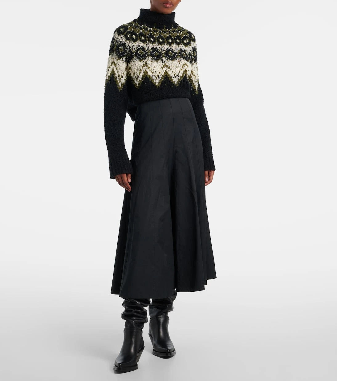 Proenza Schouler - Heidi cotton-blend midi skirt