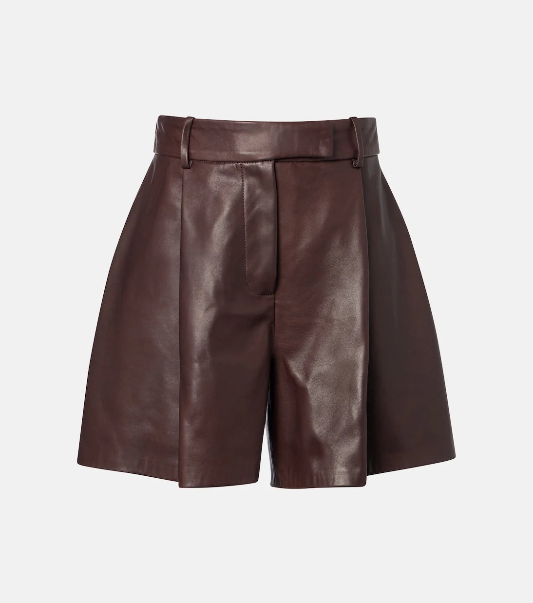 Nour Hammour - Jonah pleated leather shorts