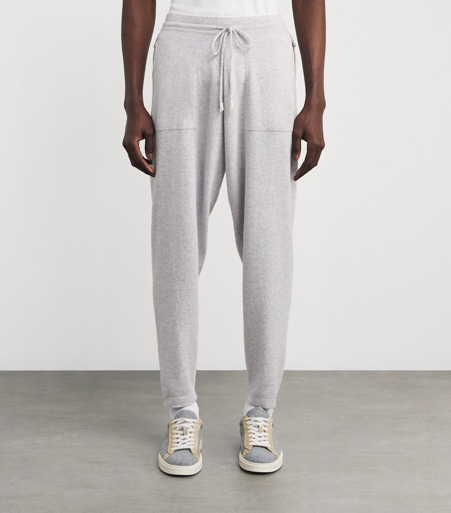 Eleventy Grey Cashmere Cuffed Sweatpants