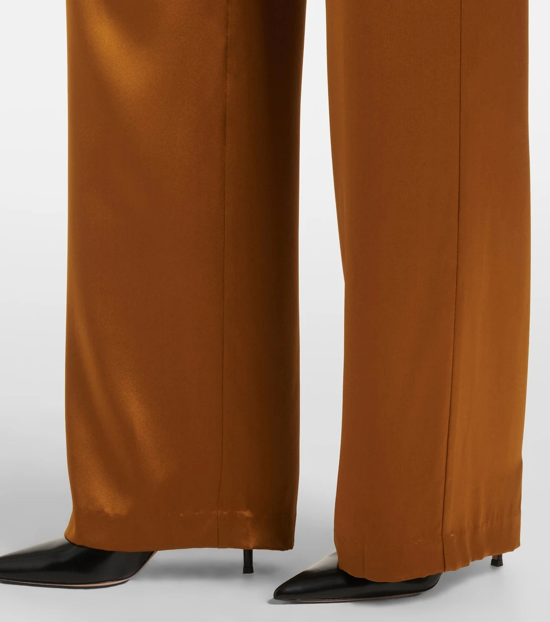 The Sei - High-rise silk satin wide-leg pants