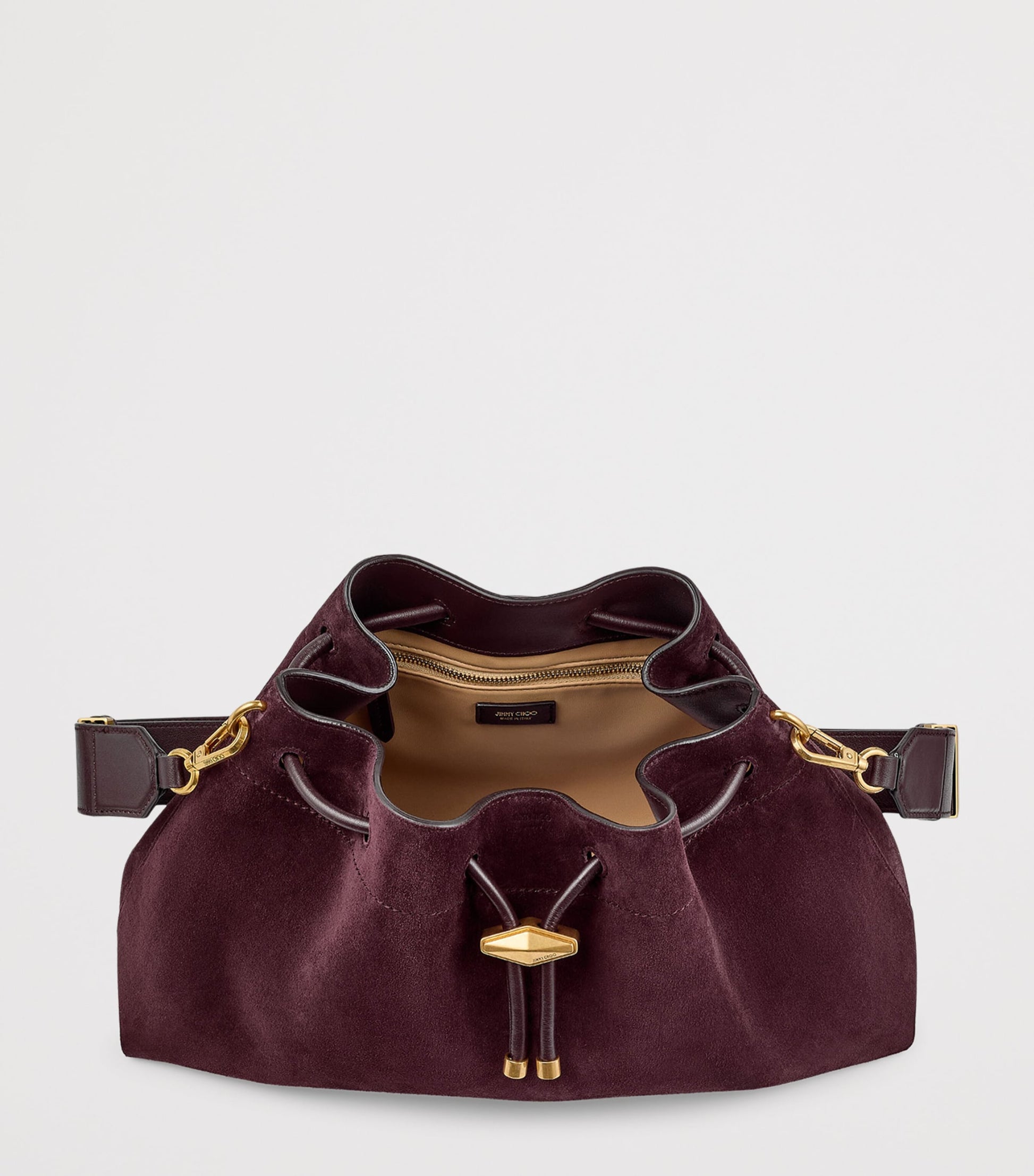 Jimmy Choo Medium Suede Cinch Shoulder Bag