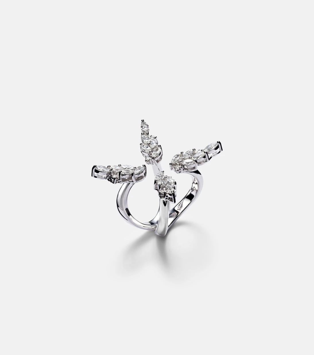 Yeprem - Y-Not 18kt white gold ring with diamonds