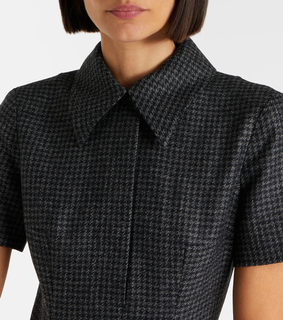 Emilia Wickstead - Jody houndstooth wool-blend midi dress