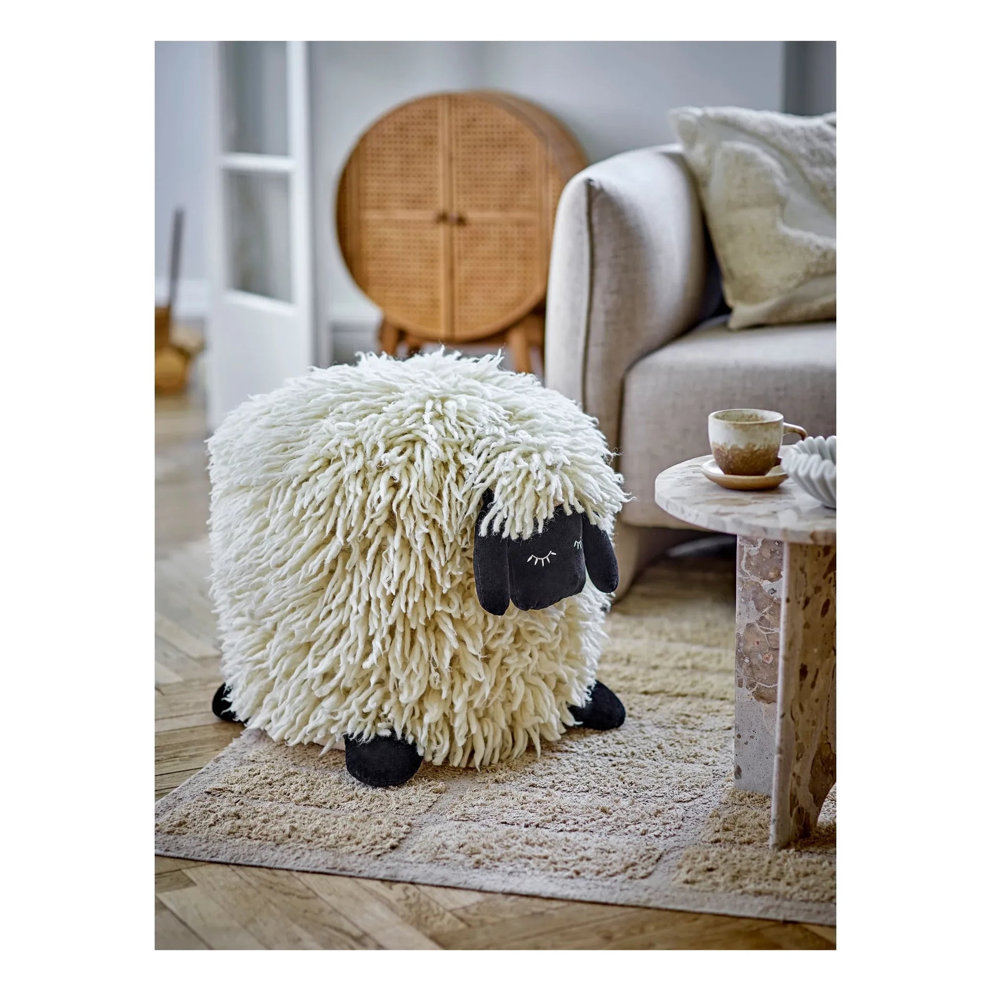 Bloomingville Mini - Dolly pouffe | White
