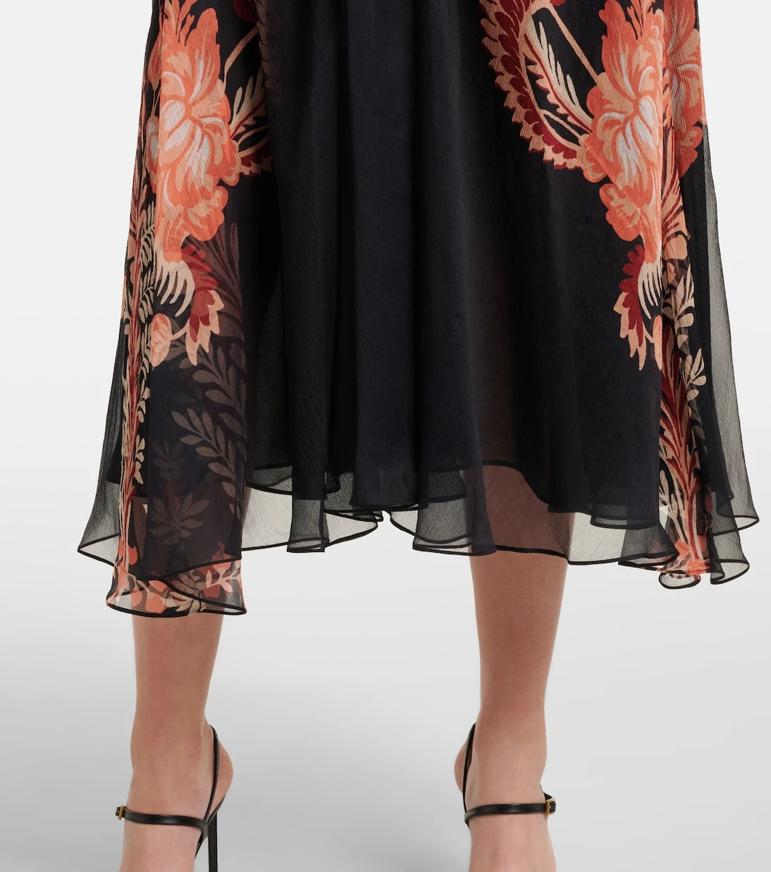 Etro - Floral silk midi dress