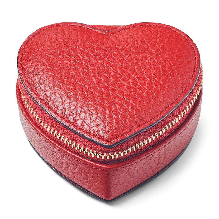 Leather Heart Watch and Ring Box