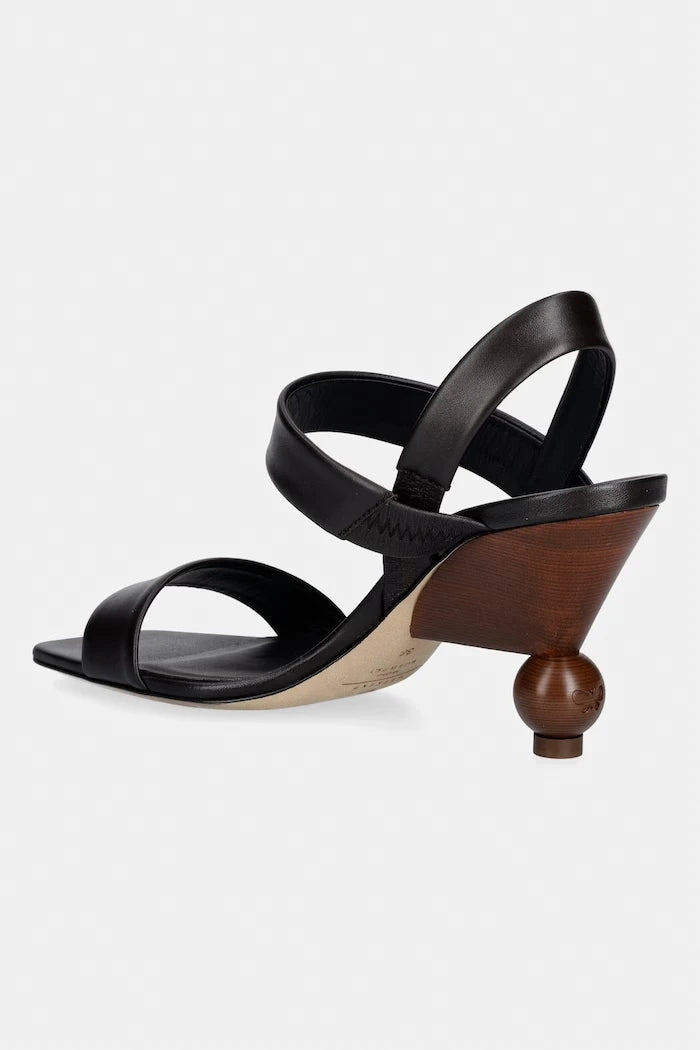 Weekend Max Mara сандали с висок ток от кожа Wkaaffetto