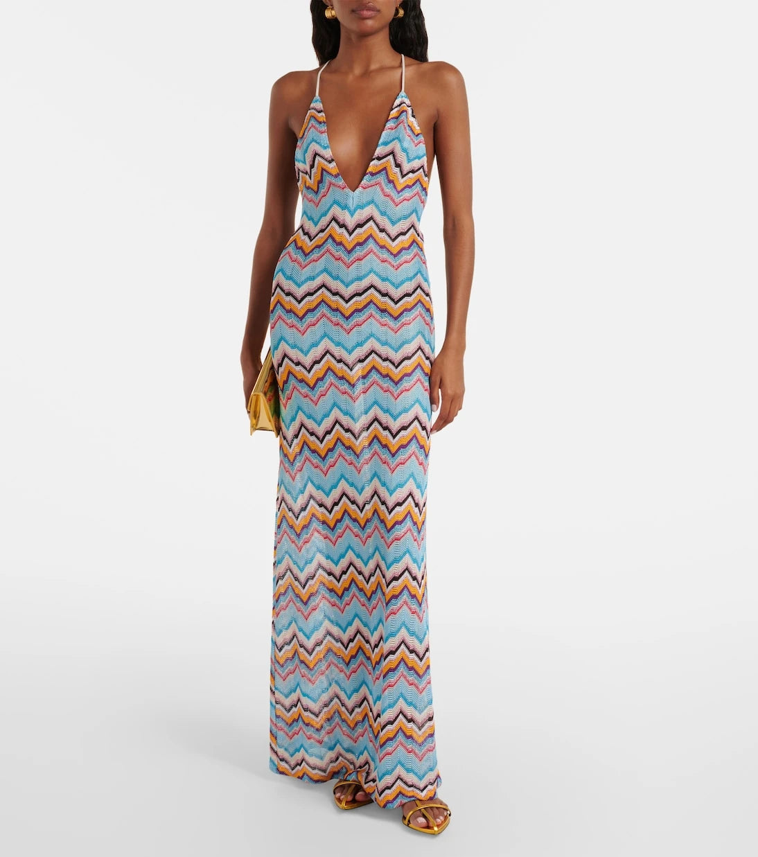 Missoni - Zigzag lamé beach dress