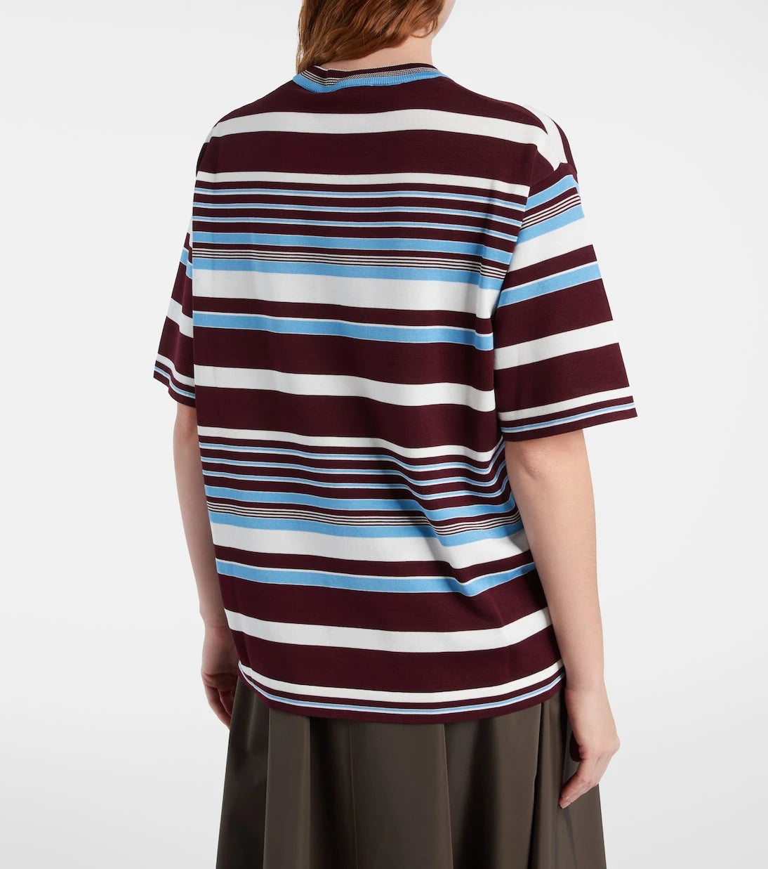 Prada - تي شيرت قطني مخطط