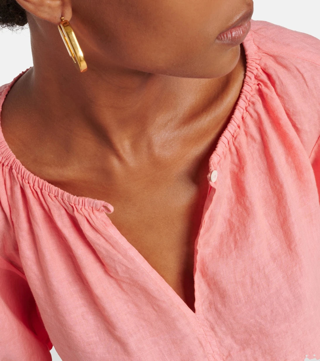 Velvet - Puff-sleeve linen top