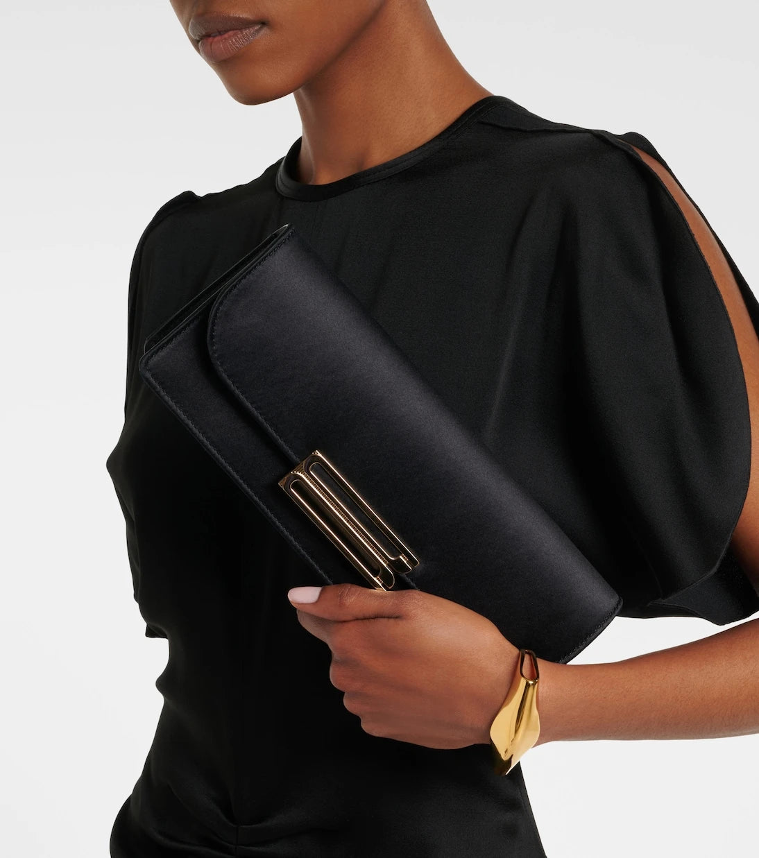 Victoria Beckham - Dorian East-West satin clutch
