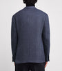 Lardini Navy Woven Single-Breasted Blazer