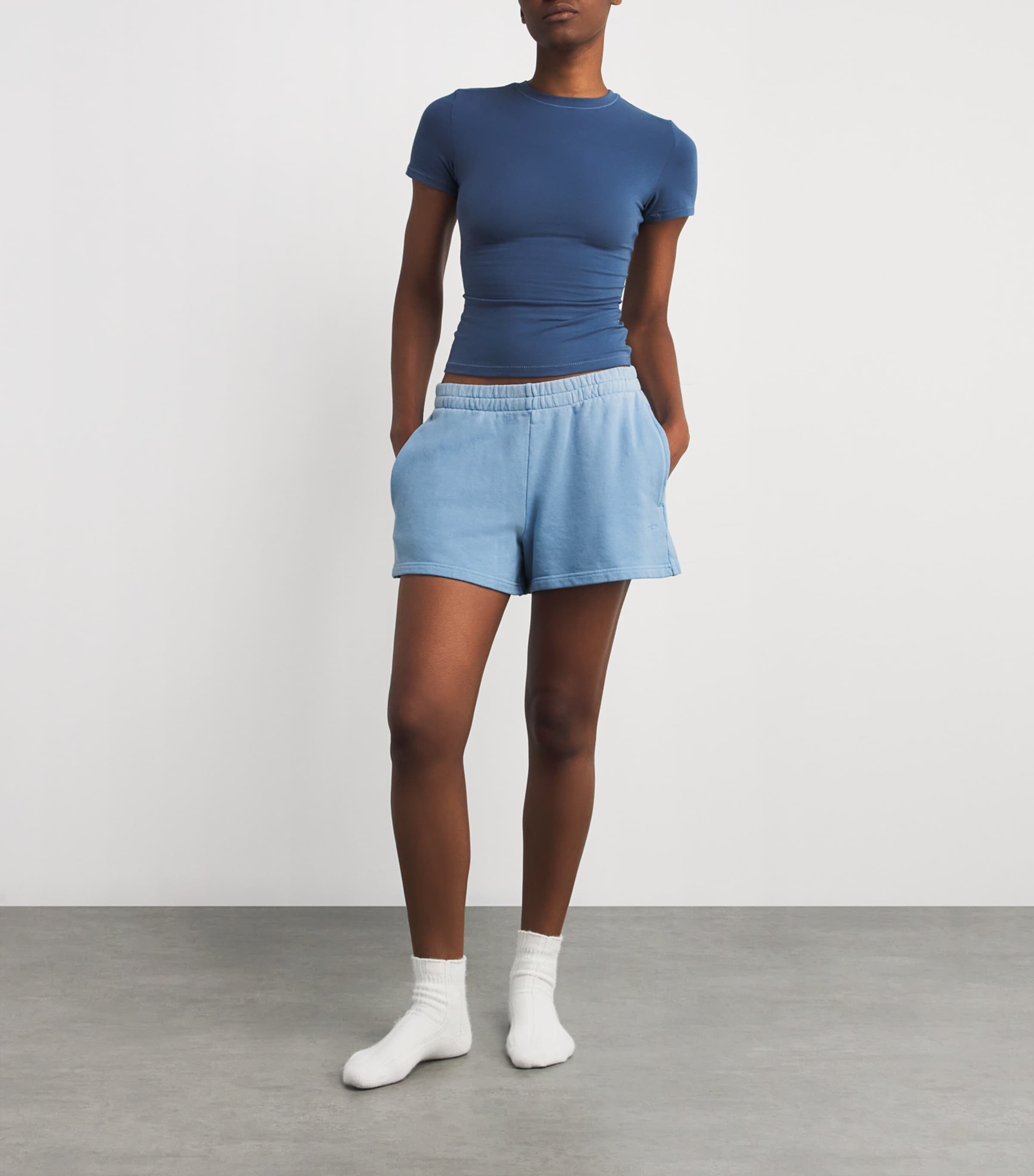 Skims Blue French Terry Shorts