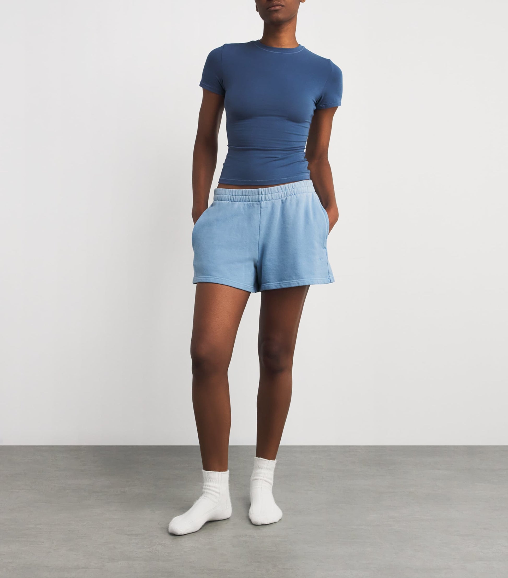 Skims Blue French Terry Shorts