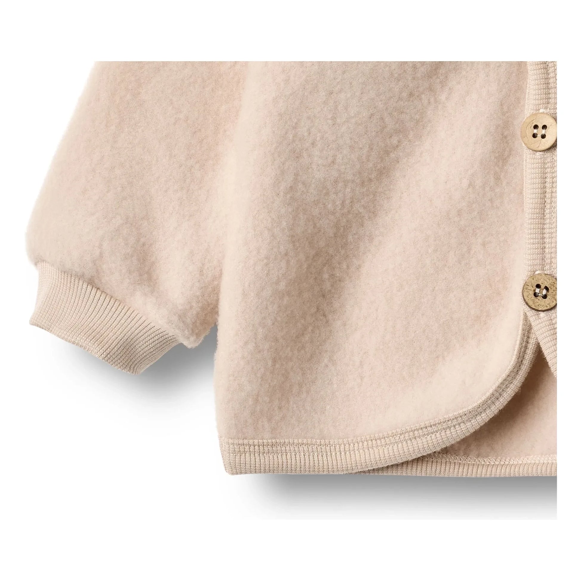 Wheat - Cardigan Kari Merino wool | Powder pink