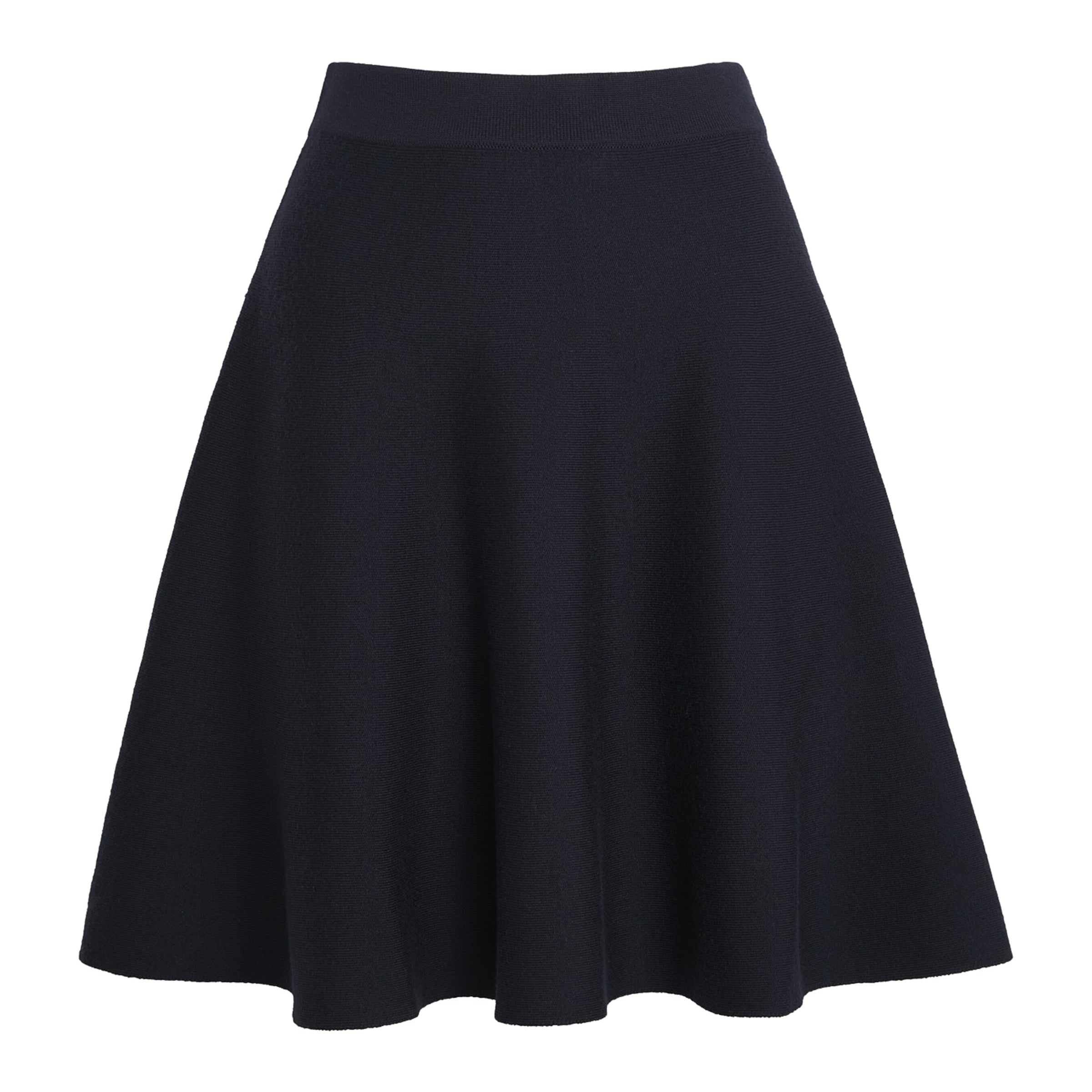 Max Mara Blue Virgin Wool Knit Skirt