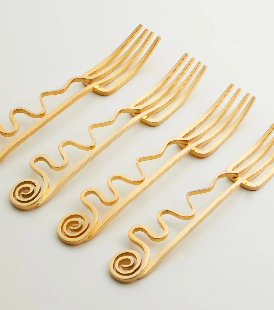 L'Objet - Spirale set of 4 cocktail forks