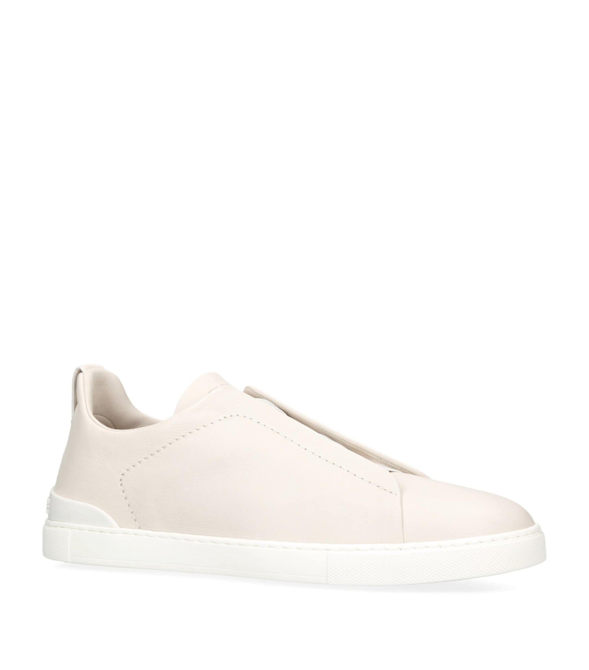 Zegna Leather Triple Stitch SECONDSKIN Sneakers