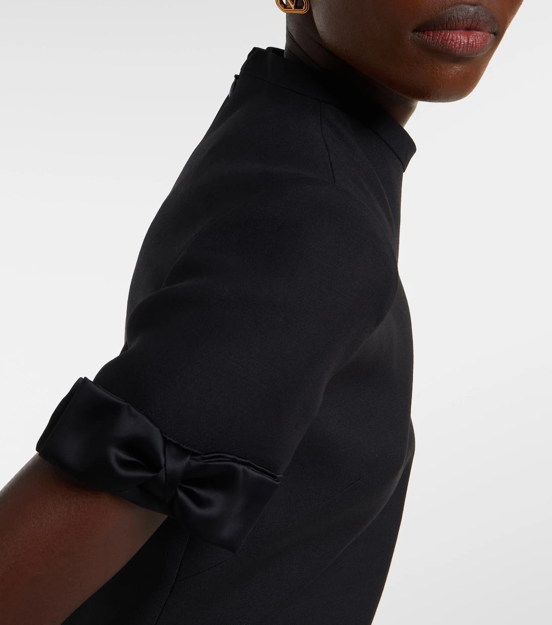 Valentino - Crepe Couture bow-detail minidress