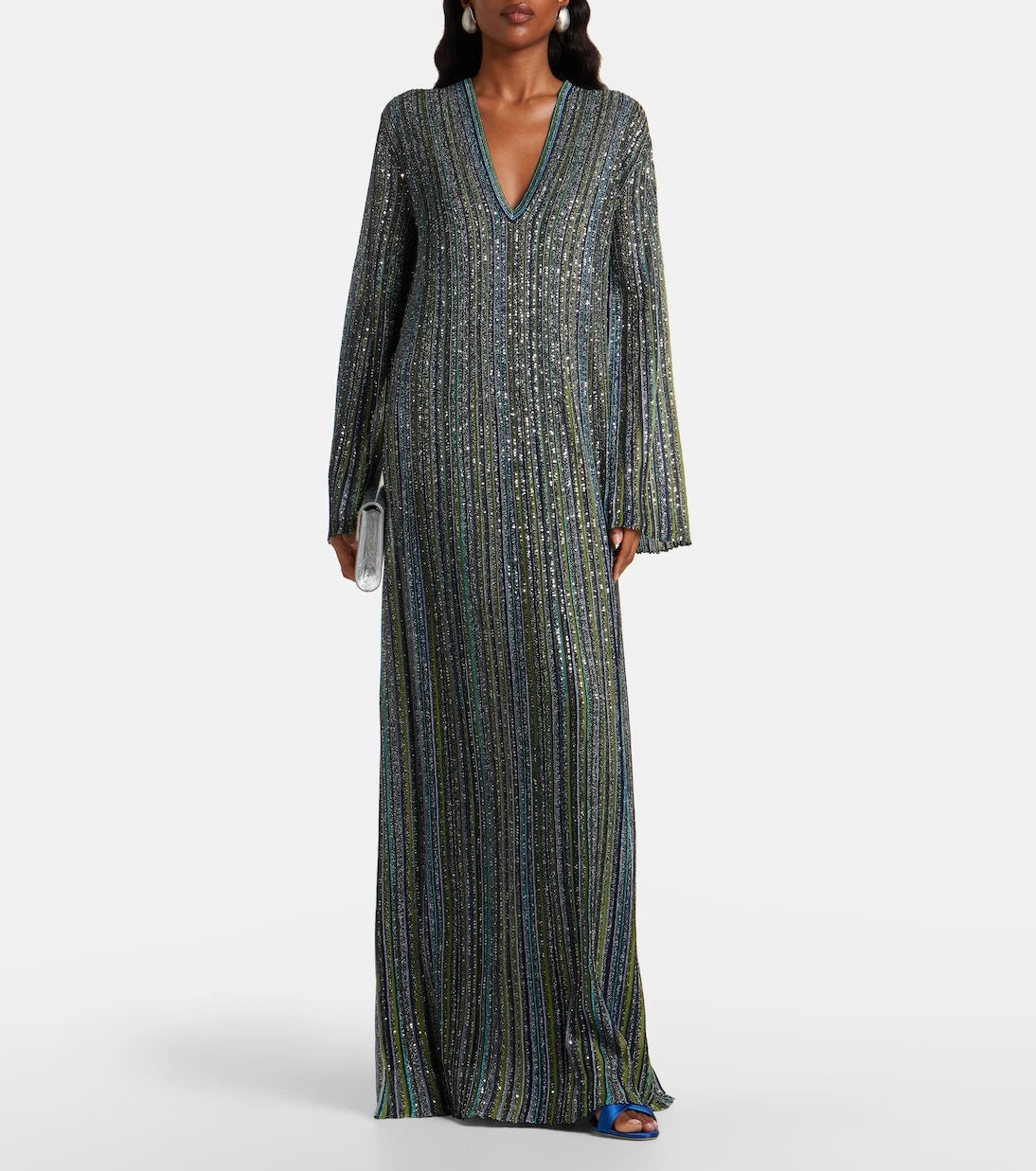 Missoni - Striped lamé gown