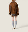 Miu Miu Brown Waxed Suede Jacket