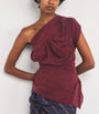 Vivienne Westwood Burgundy Andalouse Asymmetric Draped Top