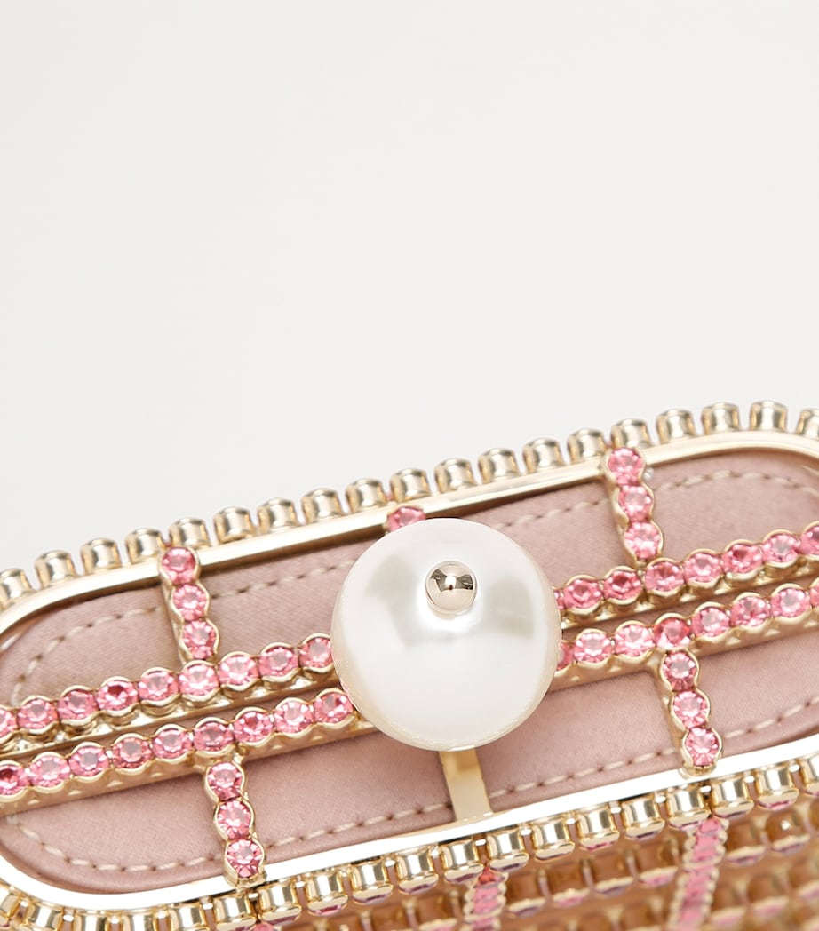 Rosantica Pink Mini Crystal-Embellished Holli Cross-Body Bag