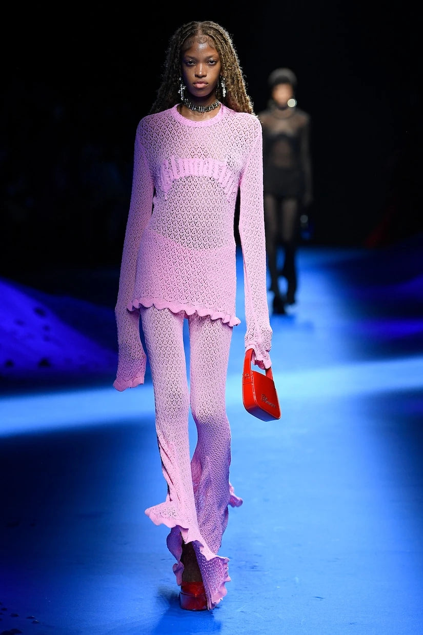 Blumarine - Crochet flared pants