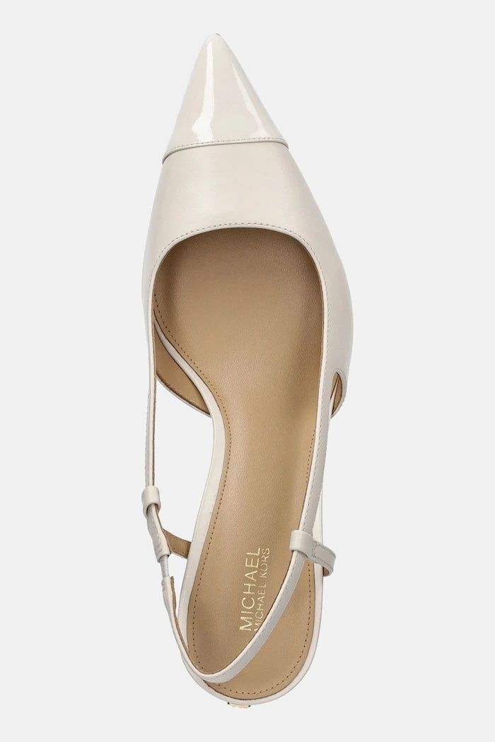 Кожени обувки с тънък ток MICHAEL Michael Kors Alora Toe Cap Mid Sling