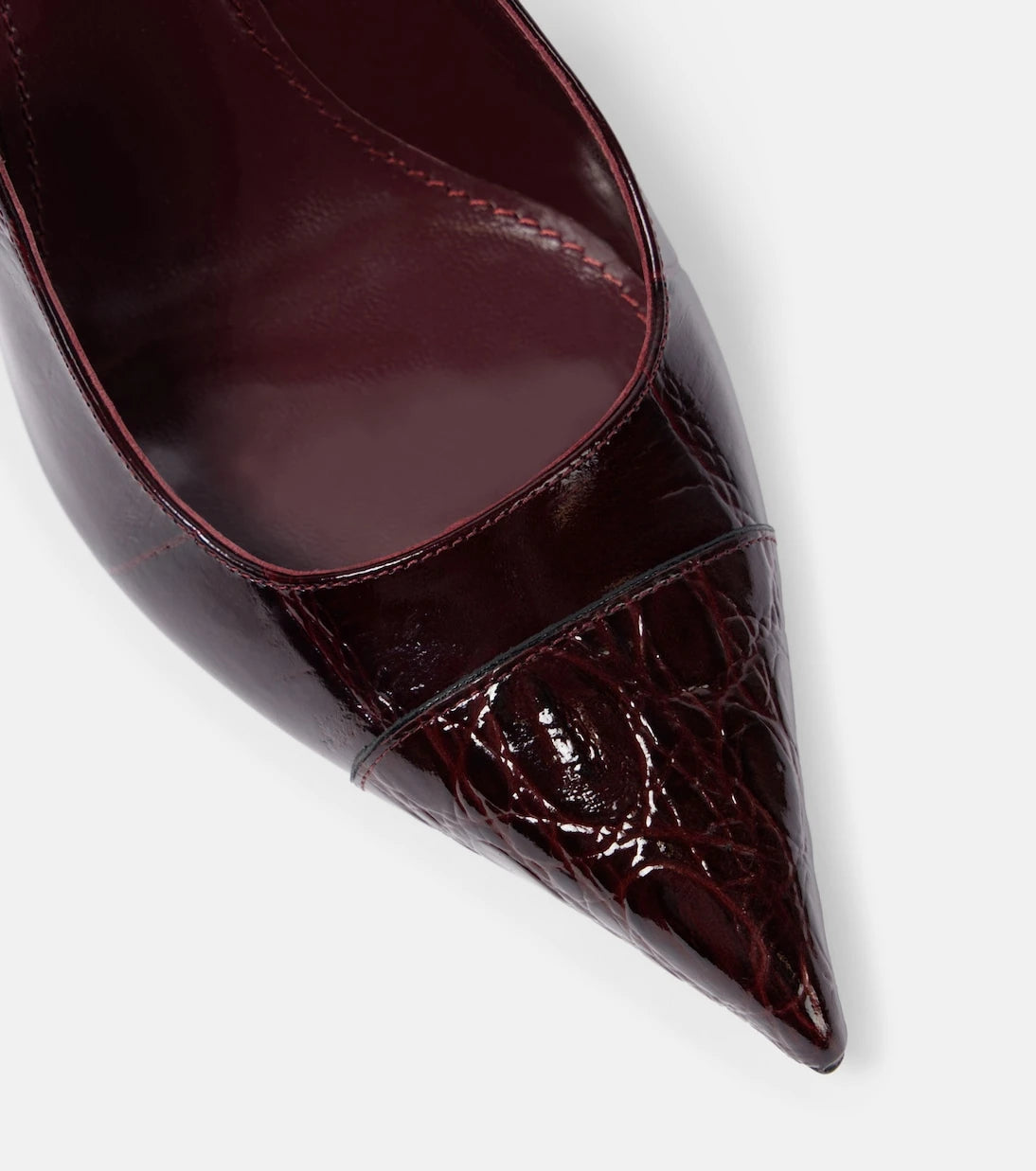 Paris Texas - Miranda 105 croc-effect leather slingback pumps