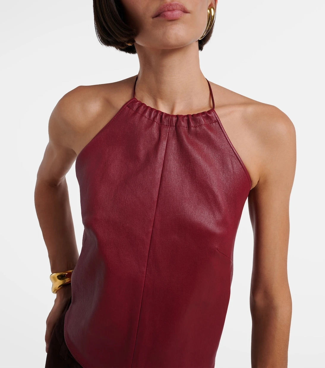 Stouls - Rosie open-back leather top