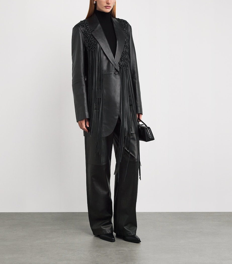 Lambskin Fringe Blazer