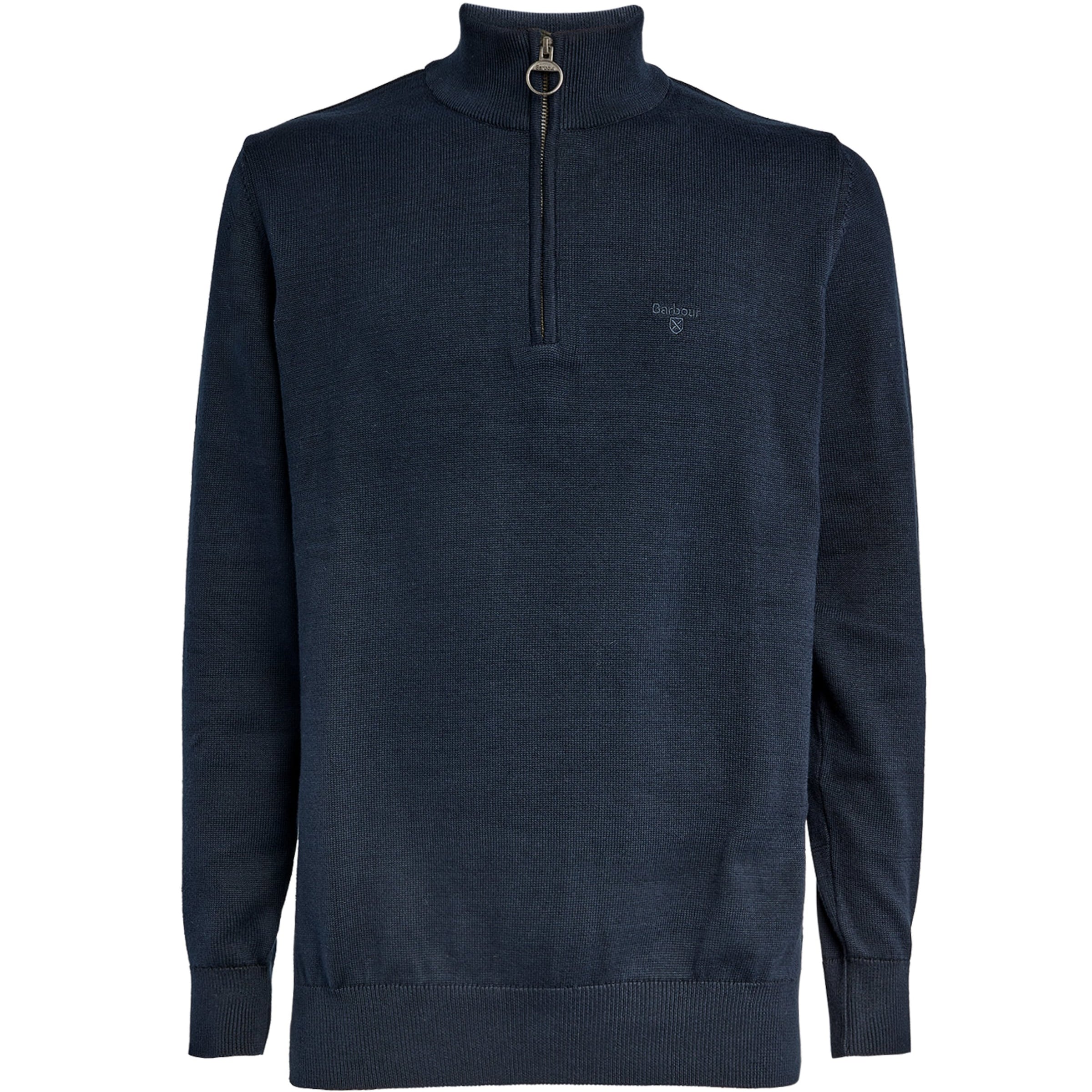 Cotton Half-Zip Sweater NAVY